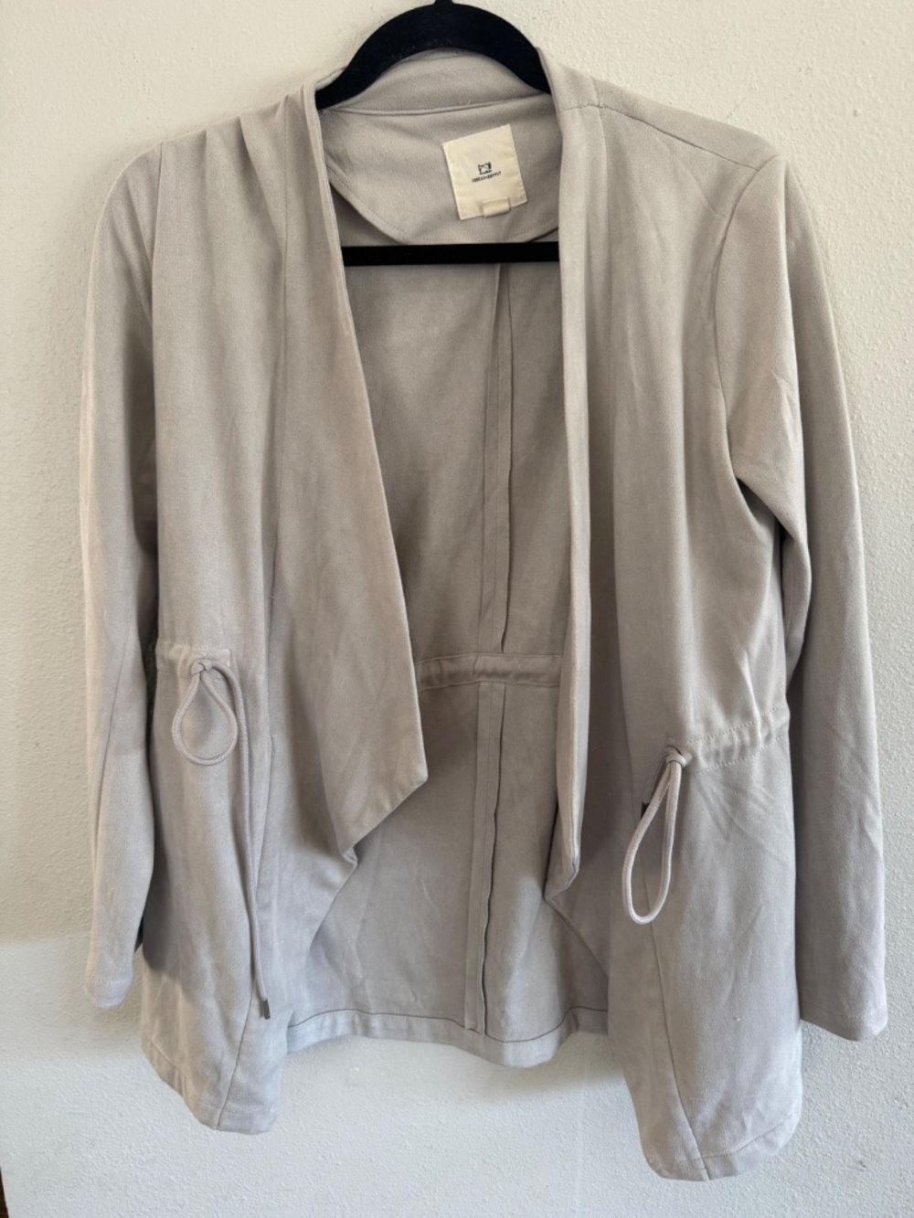Thread & Supply Light Gray Open Front Jacket XS